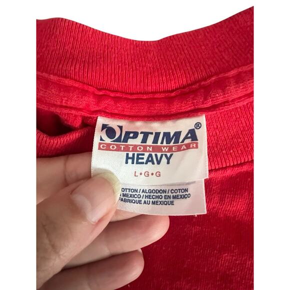 VINTAGE Weezer Rock Band Red Shirt Size LARGE - Picture 4 of 12